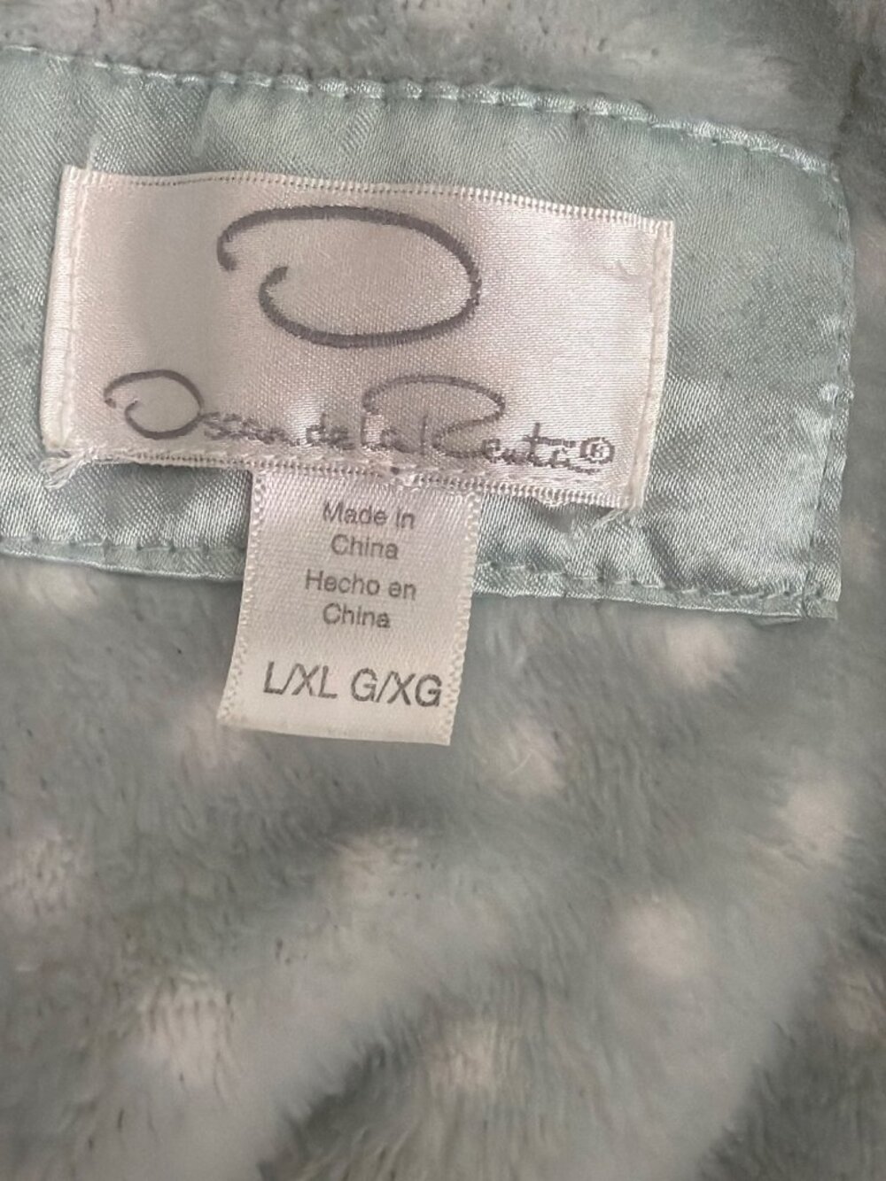 Oscar dela Renta Women’s Polka Dot Robe Size L /XL - Picture 9 of 10